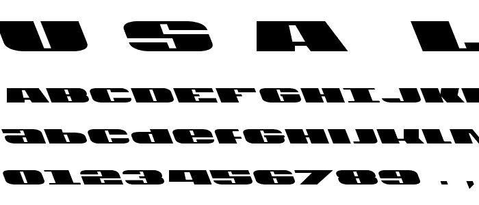 U.S.A. Left font